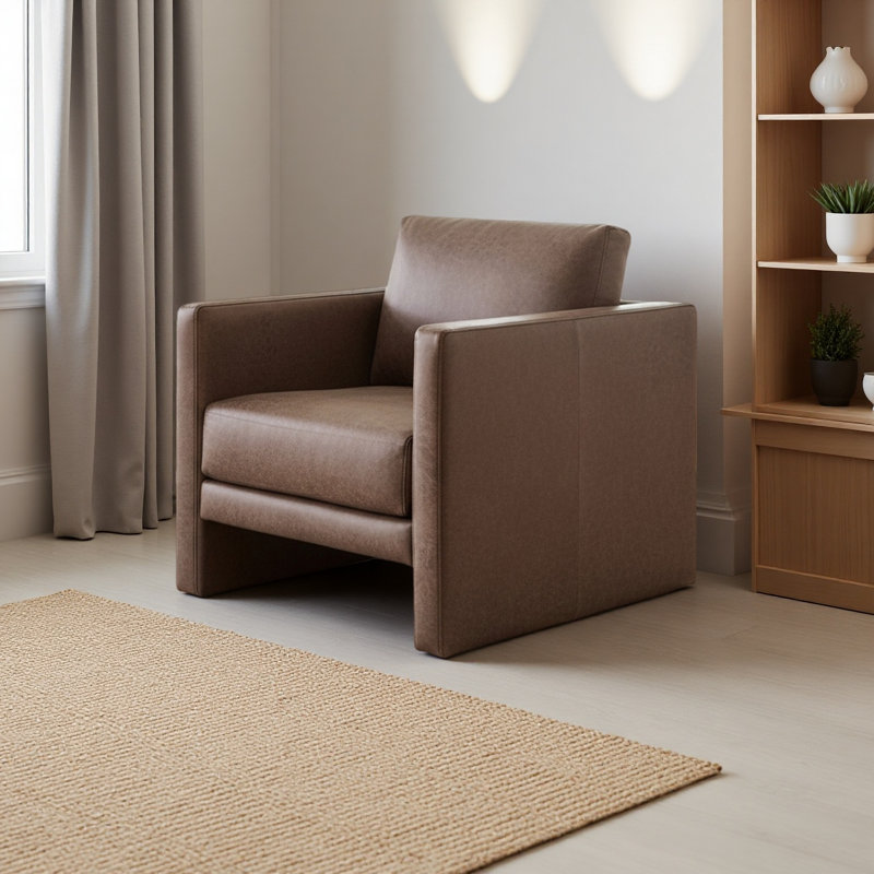 Fauteuil en similicuir, Espresso