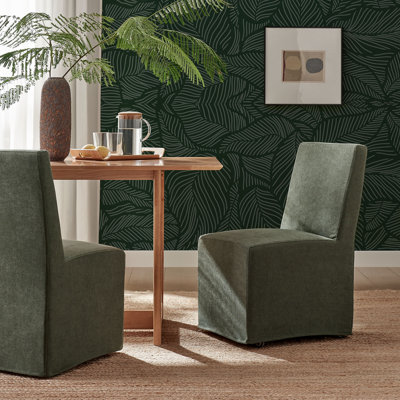 Chaise de salle à manger rembourrée en lin Tessera