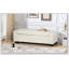 Banc repose-pieds de 50 po en tissu texturé rectangulaire avec couvercle à charnières pour le siège, le repose-pieds et le rangement caché, parfait pour le salon, la chambre à coucher ou le vestibule -2097205391