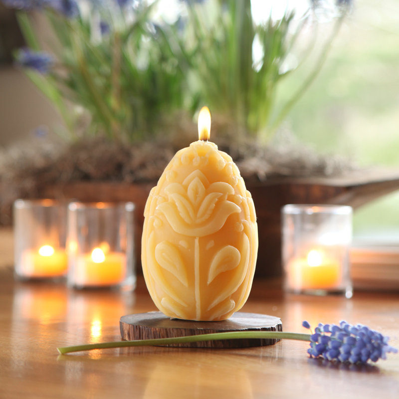 Bougie non parfumée à la cire d'abeille