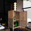 Armoire de rangement en bois naturel, cuisine, salon, petits espaces, profondeur, hauteur