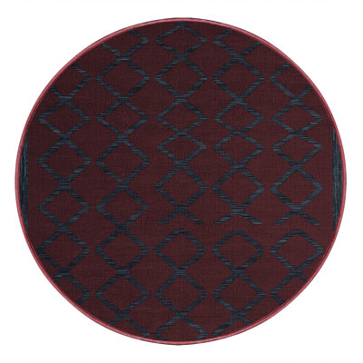 Machine Washable Trellis Brown Area Rug