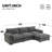 96.5'' L-Shaped Sectional Sofa With Storage Ottoman, Adjustable Phone Holder, USB Charger, And Padded Armrests For Comfortable Living-684385577