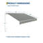 Auvent rétractable 12 pi x 10 pi, auvents manuels pour le patio, auvent de patio avec manivelle, cadre en aluminium, tissu en polyester 280 g, pour terrasse, balcon, cour, gris-124962990