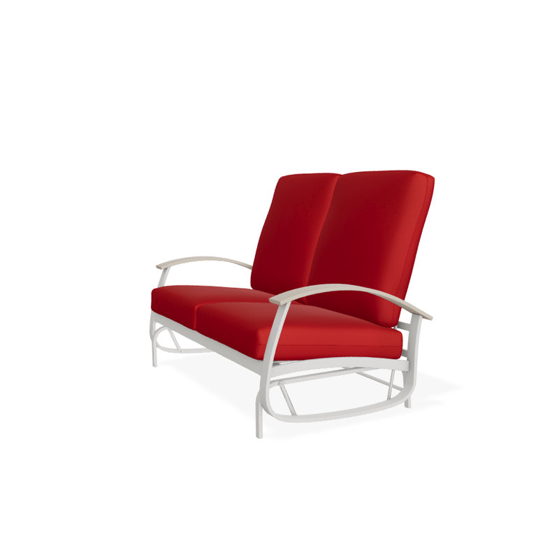 Banc oscillant avec coussins Askar, Rouge 1A, Désert P60, Neige texturée