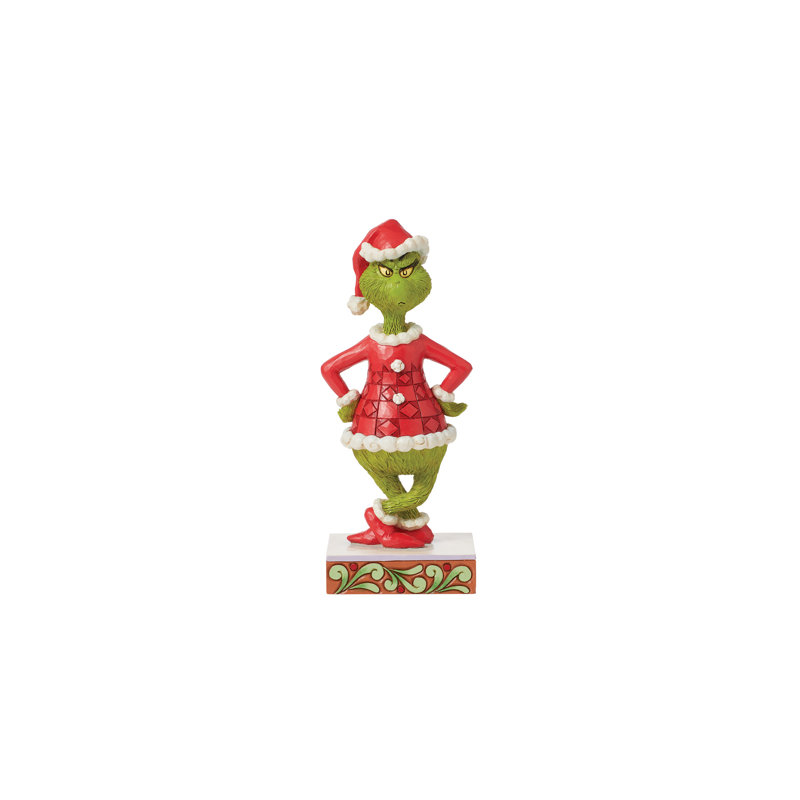 Figurine Dr. Seuss the Grinch par Jim Shore debout avec les mains sur les hanches 6,6 pouces