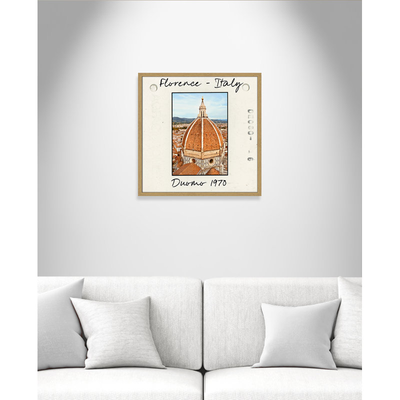 Florence Florence - Reproduction Duomo par Susan Jill, Papier avec cadre naturel naturel, H 23,5 po x l 23,5 po x P 0,75 po