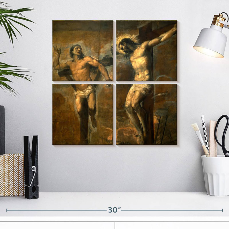 Leisha Christ et le bon voleur, H 18 po x l 18 po
