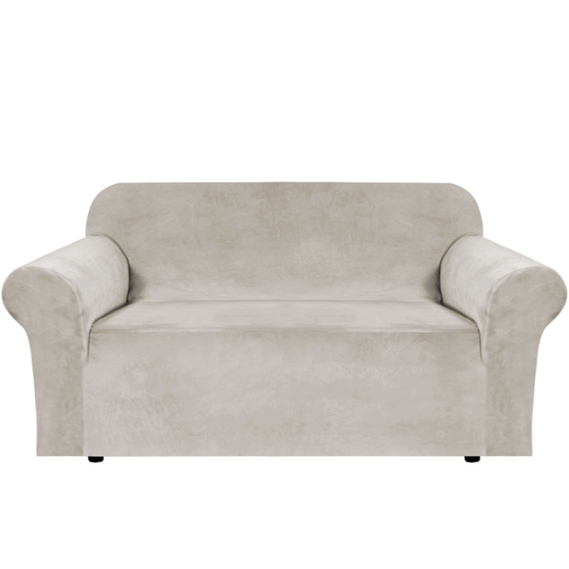 Housse de causeuse extensible en velours antidérapant et confortable, Gruau