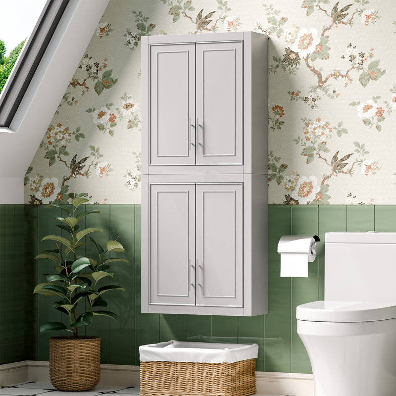 Armoire de rangement moderne avec tablettes réglables, Gris