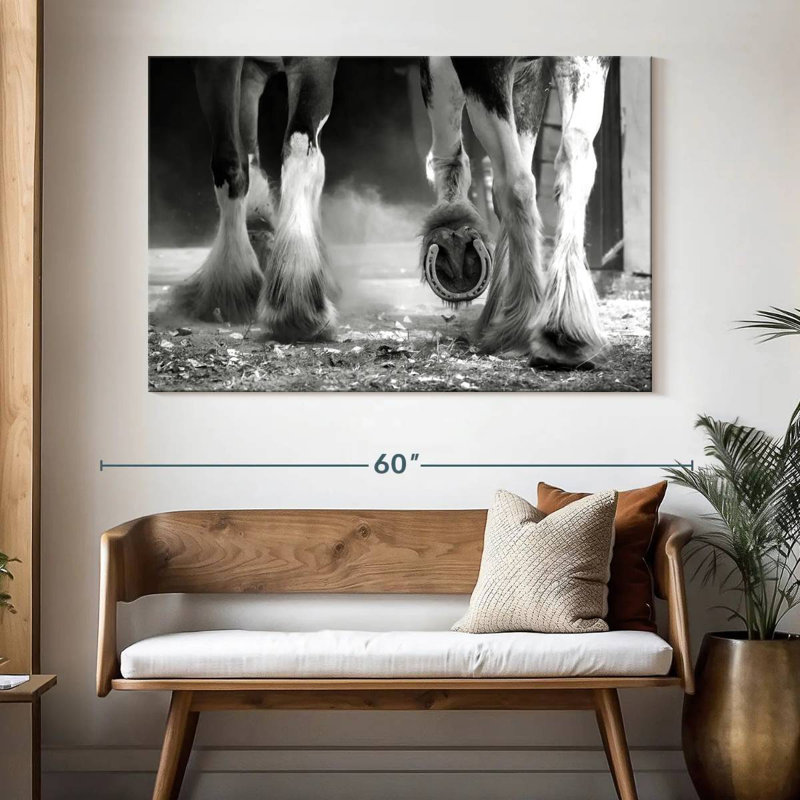 Brampt Clydesdale Horse Legs, 34" H x 51" W