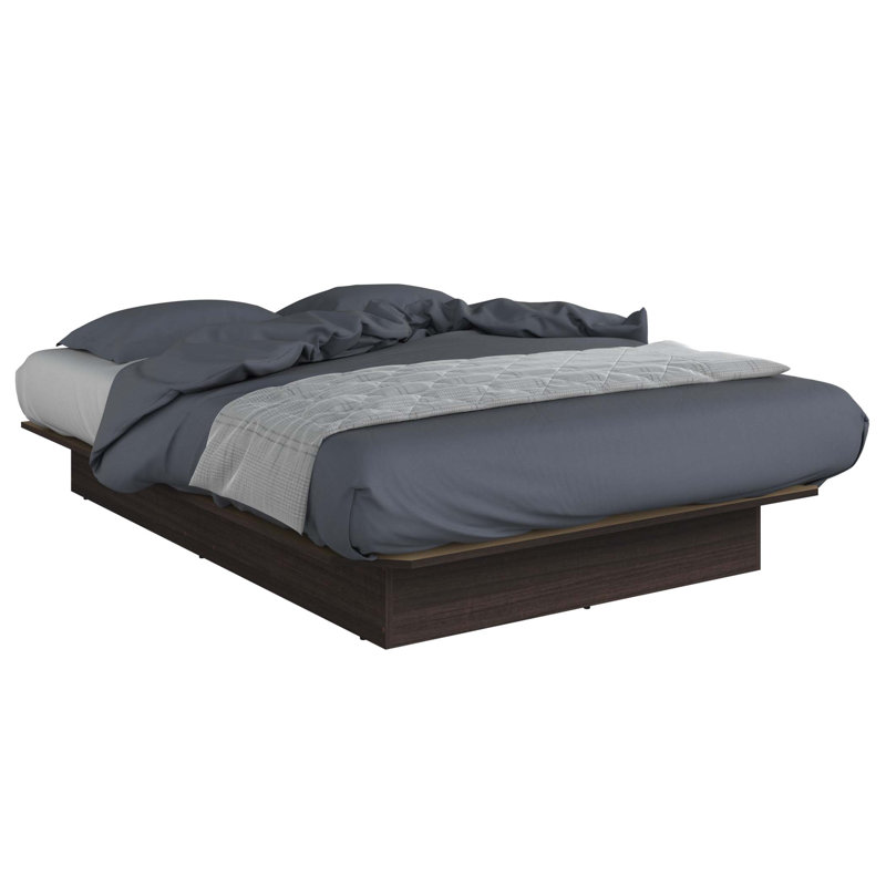 Suad Platform Bed - Easy Assembly, No Box Spring Required, Full, Walnut