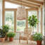 Luminaire suspendu ajustable en macramé Artisan