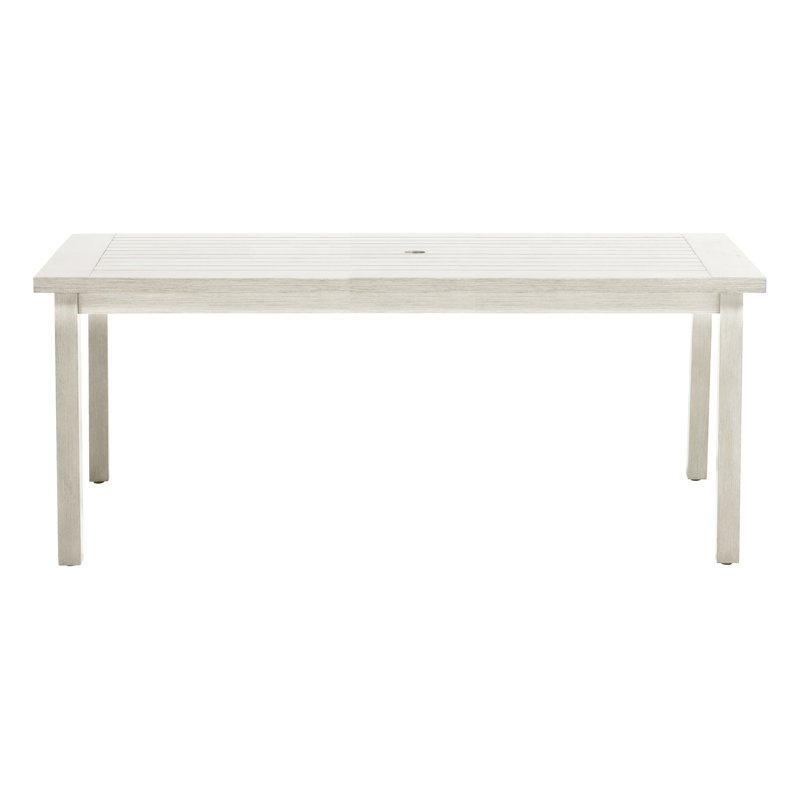 Club Aluminum Rectangular Dining Table - Chalk, Chalk