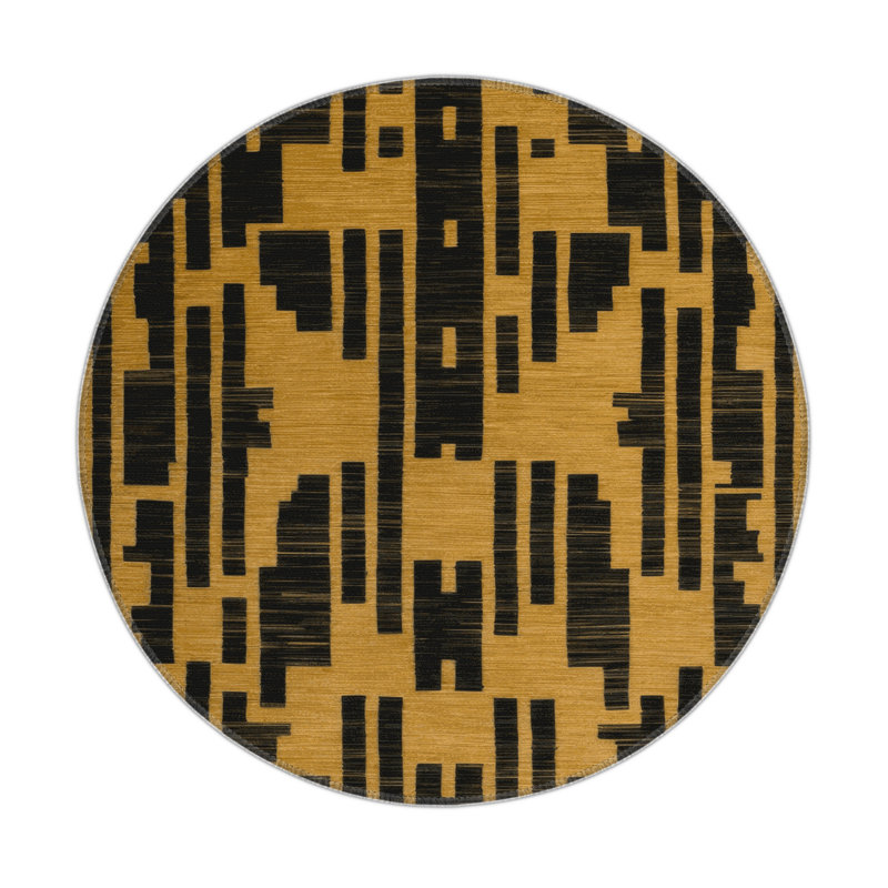 Tapis brun intérieur et extérieur Trellis, Rond 5 pi