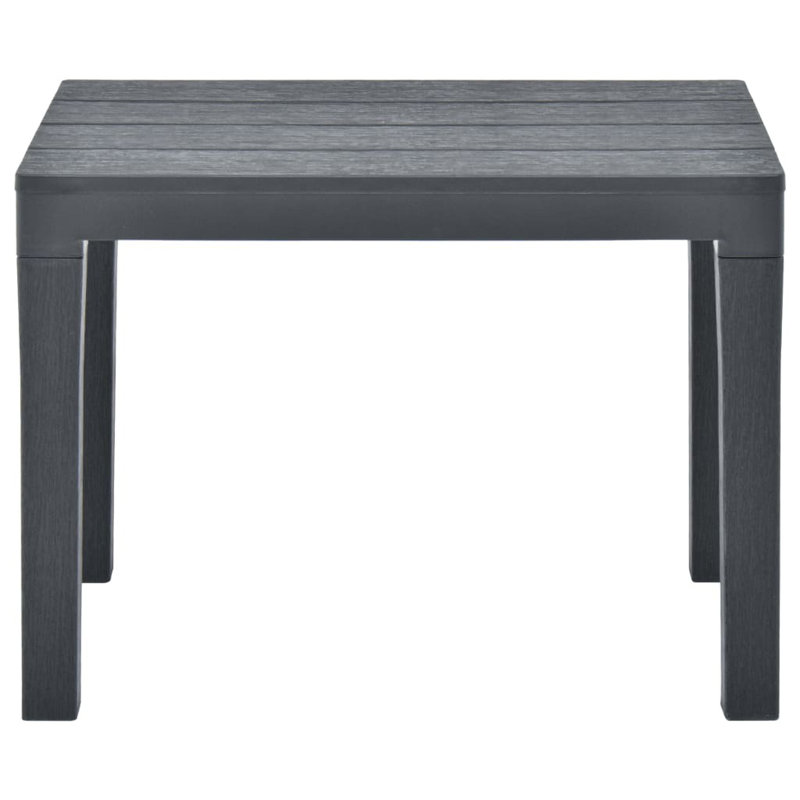 Milosz Plastic Outdoor Bench, Anthracite
