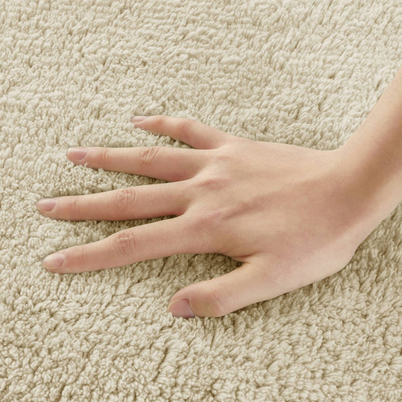 100% Cotton Tufted 3000 GSM Reversible Bath Rug, Single- 44" L x 24" W, Natural