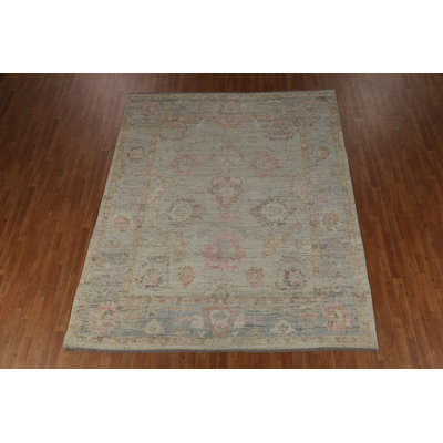 Vegetable Dye Wool Oushak Turkish Area Rug 8x10