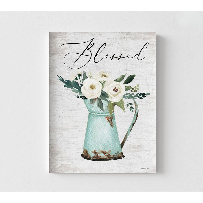 «Blessed, Flowers Decor», idée de cadeau de bénédiction, décoration florale encadrée, plante en pot, reproduction de cadeau de fleur délicate pour grand-mère