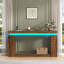 Console de 63 po de long avec lumières à DEL et prise de courant, canapé de ferme à 2 niveaux avec rangement (brun)-1371857293