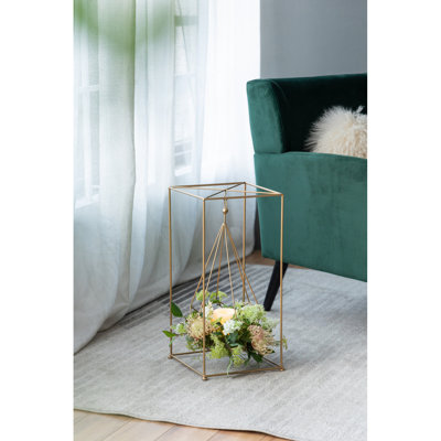 Porte-bougie en métal 10,2 x 10,2 x 21,5 po