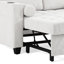 Upholstered Tufted Convertible Pull-Out Sleeper Sofa Bed - Adjustable Backrest With 2 Soft Pillows-452628810