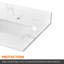 Comptoir de meuble-lavabo en quartz 24 po avec lavabo encastré et dosseret