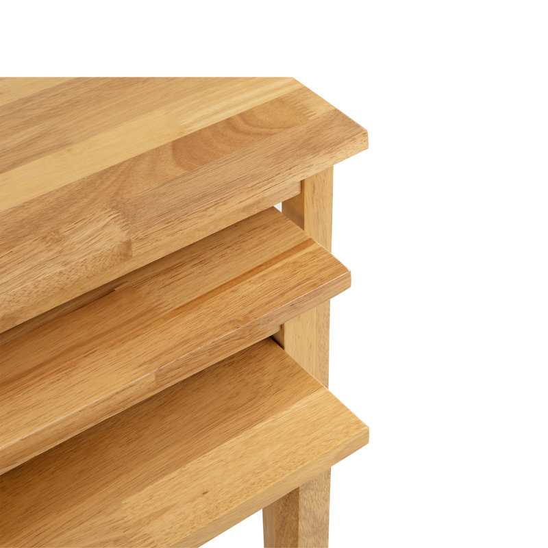 Elvina 3 Piece Nest of Tables, Light Oak