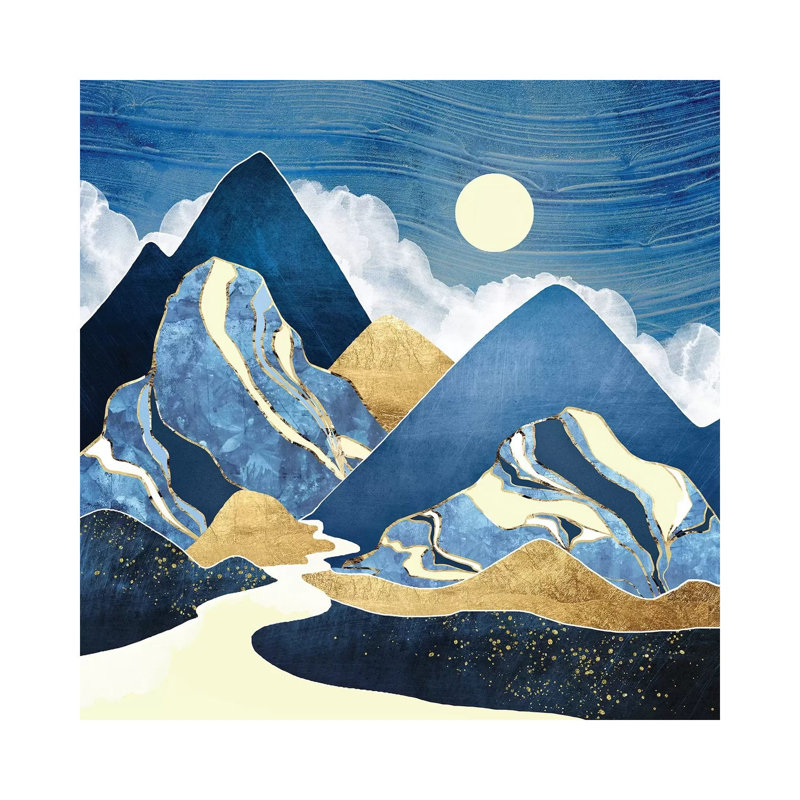 Moon River - Print on Canvas, No Framed, 66.04 cm H x 66.04 cm W x 1.91 cm D