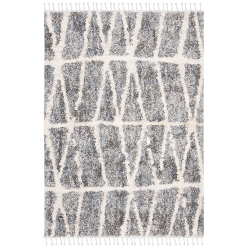 Barker Geometric Hand Woven Area Rug, Rectangle 183 x 274 cm