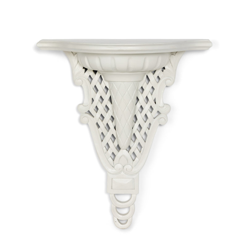 Florentine Wall Bracket, Soft Gold, Classic White