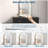 Makeup Vanity Desk with LED Lights and Mirror, Wood Dressing Table with 2 Drawers and 3-Drawer Cabinet, Adjustable Lighting, Modern Bedroom Vanity-1850776795