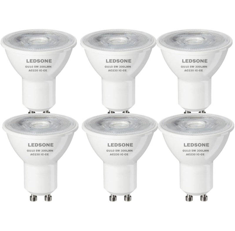 GU10 LED Bulbs Cool White 6400K Light Bulb 7W (70W Spotlight Bulb Equivalent) 700Lumens, Energy Saving GU10 Non-Dimmable LED Bulbs