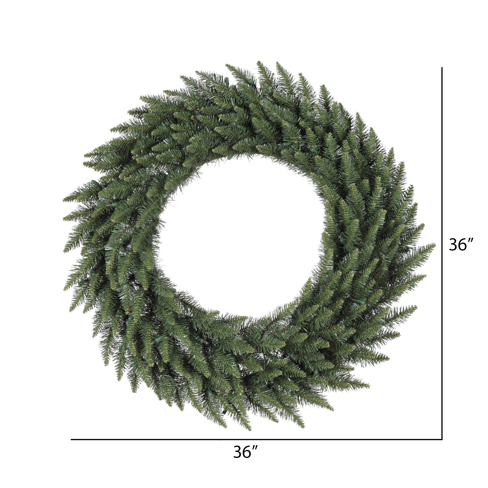 Allensworth Artificial Camdon Fir Wreath, 36" H x 36" W x 5" D
