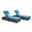 Outdoor Chaise Lounge Chair Set Of 2 With Storage Patio Pool Chairs Tanning Lounges For Outside,Beach Rattan Recliners With Adjustable Backrest, Table, Cushion For Poolside Backyard Garden-1946650231