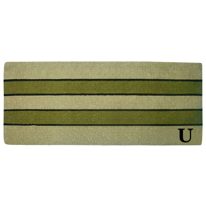 Non-Slip Striped Outdoor Doormat, U