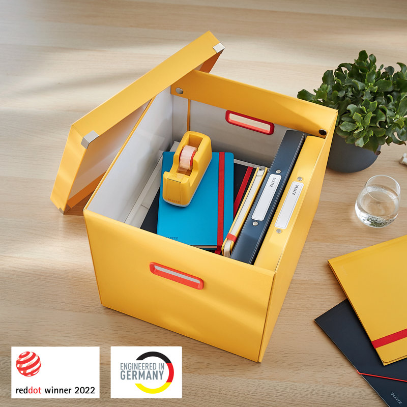 Cosy Metal Storage Bin, Yellow
