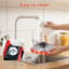 Éclateur à maïs soufflé 1200 W OSTBA, machine à maïs soufflé électrique sans huile de 12 tasses avec design rétro, contrôle à un bouton et plateau à beurre pour la maison et la fête