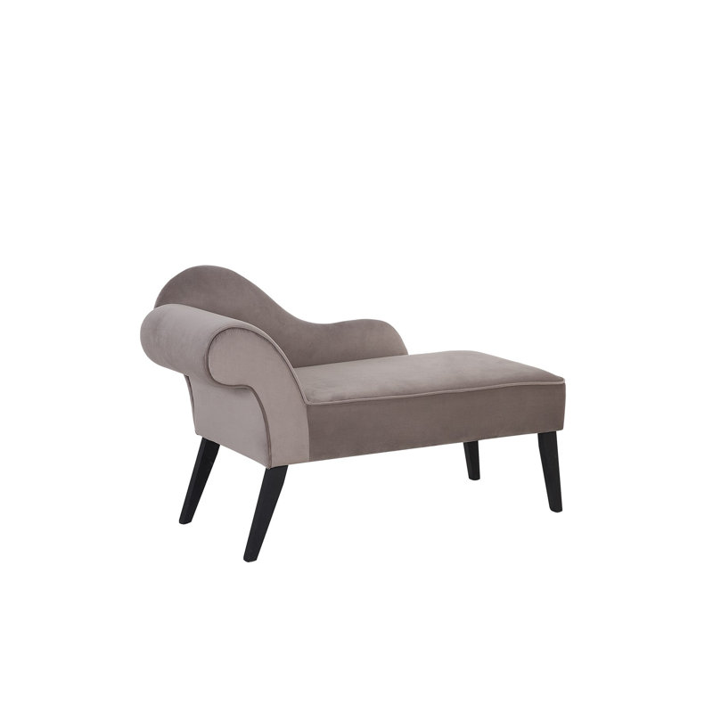 Ava Upholstered Chaise Lounge, Left Hand, Taupe