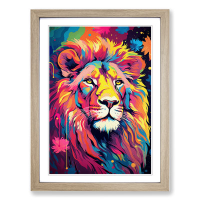 Leo Zodiac Pop - Single Picture Frame Print on Wood