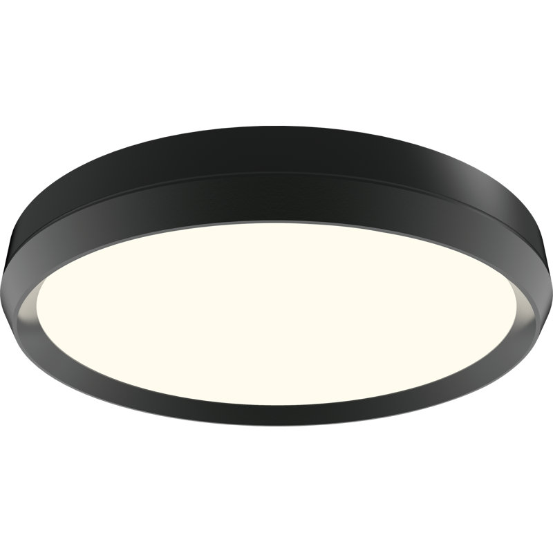 Plafonnier encastré en acrylique Hilbrand, Gris foncé satiné, H 1,9 po x l 13,8 po x P 13,8 po