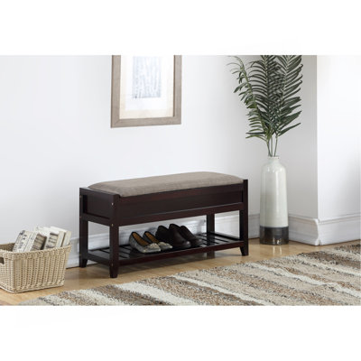 Banc avec rangement pour chaussures, espresso