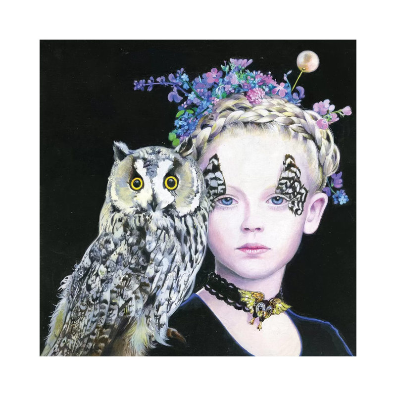 Il Gufo E La Principessa by Titti Garelli - Gallery-Wrapped Canvas Giclée on Canvas, 30.48 cm H x 30.48 cm W, No Frame