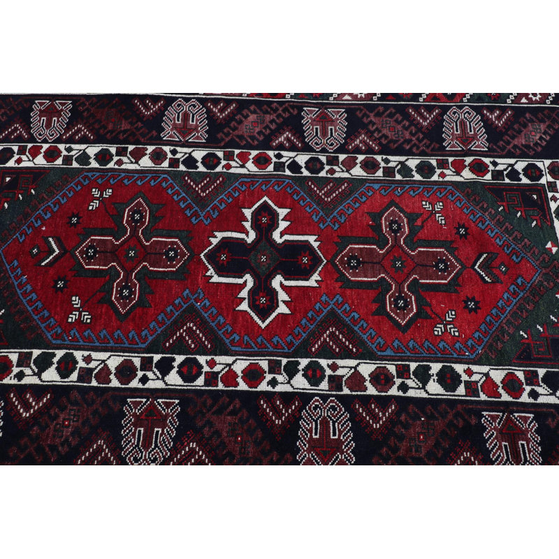 Tapis turc traditionnel fait à la main avec motif géométrique rouge - cadeau de décoration de salon unique