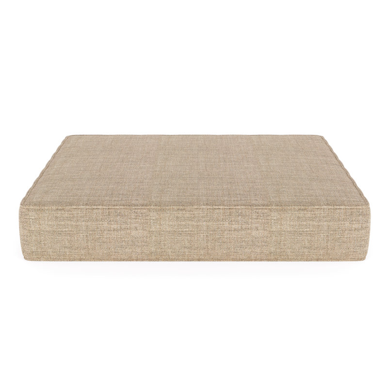 Sunbrella® Outdoor Ottoman Cushion, Cast Ash Sunbrella® Plainweave, 3.5" H x 23.5" W x 20.5" D