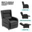 Fauteuil de jeu inclinable de massage, fauteuil de jeu vidéo en cuir PU avec télécommande et support de bois-1427865332