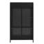 Armoire de rangement en métal de 47,6 po de hauteur avec portes en verre et couvercle rabattable