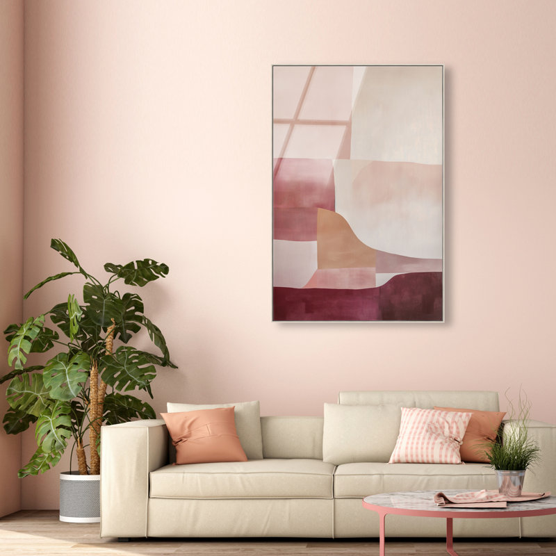Ruby Dreams II High-Gloss Frameless Acrylic Glass Wall Art Abstract Print by Oliver Gal, Ready to Hang, 10 x 15, 55"H x 37"W