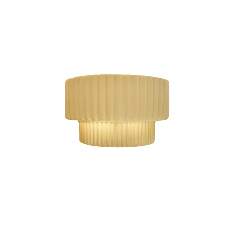Beda Ceramic Wall Sconce, Incandescent, Muted Yellow