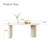79" Oval Dining Table with White Sintered Stone Top & Roman Column Wood Base-652576206